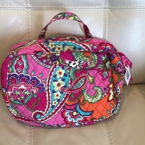 BNWT Vera Bradley Grand Cosmetic Bag Pink Swirls